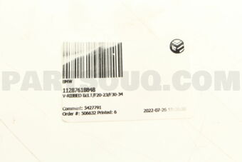 BMW 11287618848 V-RIBBED BELT/F20-23/F30-34