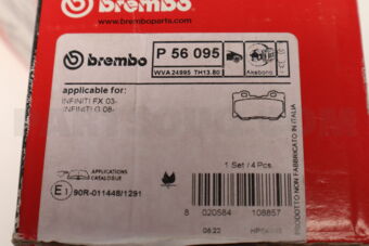 Brembo P56095 BRAKE PAD RR 370Z ROADSTER (Z34) 3.7 [09-14]
