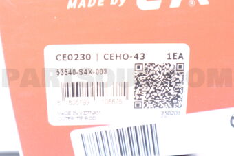 CTR CEHO43 TIE ROD END RH