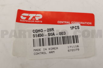 CTR CQHO28R CONTROL ARM UPPER RH