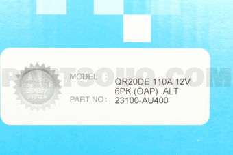 DENKI 23100AU400 ALTERNATOR, 12V 110A/102-192, NISSAN, NISX-TRAIL NEW