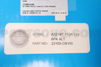 DENKI 23100CN100 ALTERNATOR12V 110A/102-172NIS MURANO