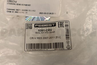 FEBEST 0391CRV STEERING GEAR REPAIR KIT