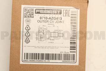 FEBEST 0710AZG413 OUTER CV JOINT 28X49X25
