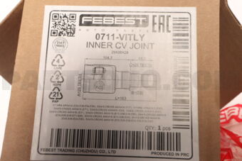 FEBEST 0711VITLY INNER CV JOINT 29X38X28