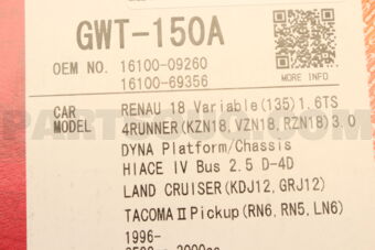 GMB 1610009260 WATER PUMP
