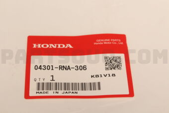 Honda 04301RNA306 KIT BELT