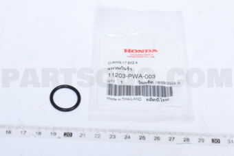 Honda 11203PWA003 O-RING,17.8X2.4