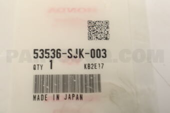 Honda 53536SJK003 WASHER,TIE ROD LO