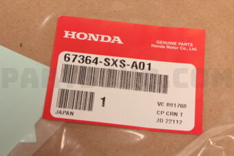 Honda 67364SXSA01 TAPE, L. FR. DOOR SA
