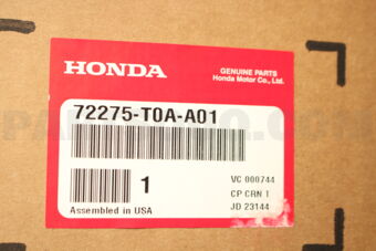 Honda 72275T0AA01 CHANNEL L- FR