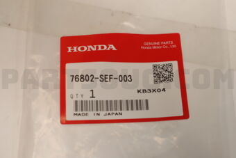 Honda 76802SEF003 CAP UNIT MOUTH