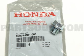 Honda 90009PH1000 BOLT, PLUG, 14MM