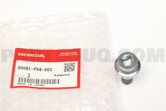 Honda 90081PX4003 BOLT, PLUG, 18MM