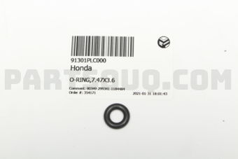 Honda 91301PLC000 O-RING,7.47X3.6