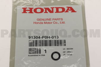 Honda 91304P0H013 O RING,7.8X1.9