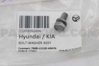 Hyundai / KIA 1123306146K BOLT-WASHER ASSY
