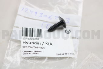 Hyundai / KIA 1249306203 SCREW-TAPPING