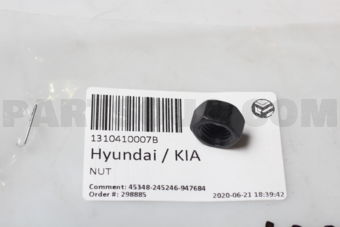 Hyundai / KIA 1310410007B NUT