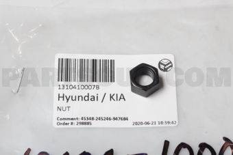 Hyundai / KIA 1310410007B NUT