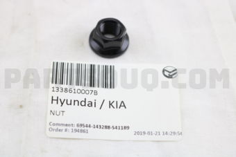 Hyundai / KIA 1338610007B NUT