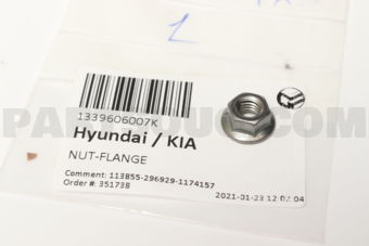 Hyundai / KIA 1339606007K NUT-FLANGE