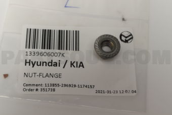 Hyundai / KIA 1339606007K NUT-FLANGE