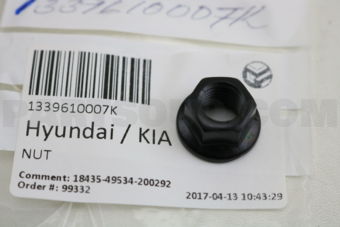 Hyundai / KIA 1339610007K NUT
