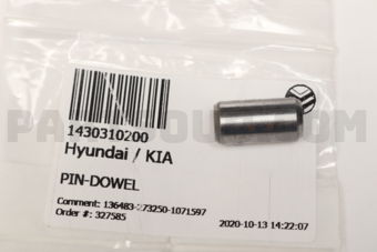 Hyundai / KIA 1430310200 PIN-DOWEL