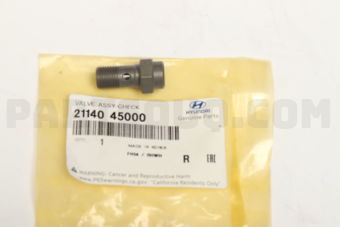 VALVE ASSY-CHECK 2114045000 | Hyundai / KIA Parts | PartSouq
