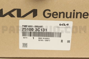 Hyundai / KIA 251003C131 PUMP ASSY-COOLENT