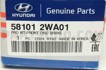 Hyundai / KIA 581012WA01 PAD KIT-FRONT DISC BRAKE