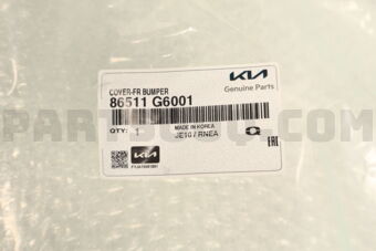 Hyundai / KIA 86511G6001 COVER-FRBUMPER