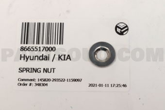 Hyundai / KIA 8665517000 SPRING NUT
