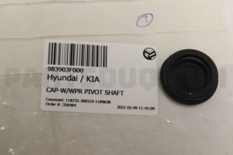 Hyundai / KIA 983903F000 CAP-W/WPR PIVOT SHAFT