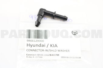 Hyundai / KIA 9866129000 CONNECTOR-W/SHLD WASHER