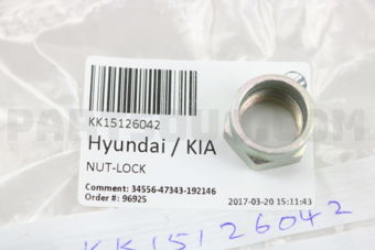 Hyundai / KIA KK15126042 NUT-LOCK