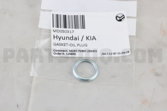 Hyundai / KIA MD050317 GASKET-OIL PLUG