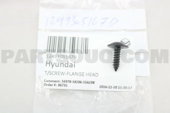 Hyundai / KIA 1249305167B T/SCREW-FLANGE HEAD