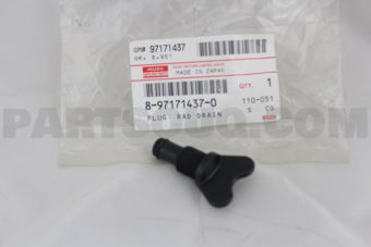 Isuzu 8971714370 PLUG; RAD DR