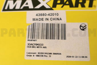 MAXPART 3DACF041D3 HUB BRG WITH ABS