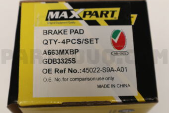 MAXPART A663MXBP A663WK BRK PAD N.ASB