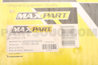 MAXPART MX231001AA1B ALTERNATOR