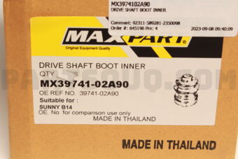 MAXPART MX3974102A90 DRIVE SHAFT BOOT INNER