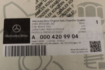 MERCEDES A0004209904 DISK BRAKE PAD