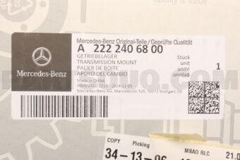 MERCEDES A2222406800 SUPPORT DE TRANSMISSION-S(W222)