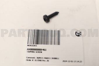 MERCEDES AN000000000461 TAPPING SCREW