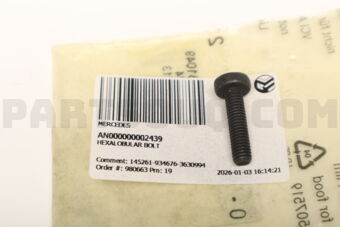 HEXALOBULAR BOLT AN000000002439 | MERCEDES Parts | PartSouq