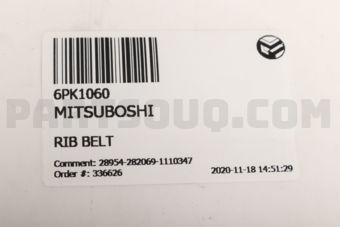 MITSUBOSHI 6PK1060 RIB BELT