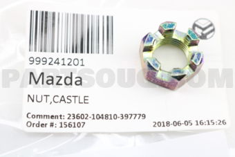 Mazda 999241201 NUT,CASTLE